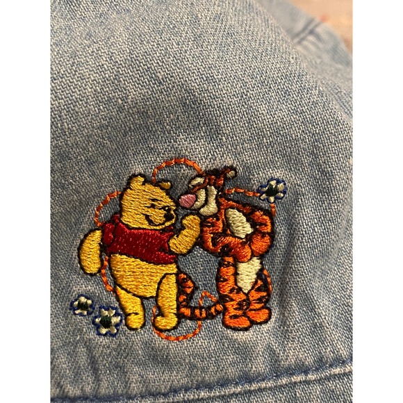 Disney,”Pooh”, Adult Denim Bucket Hat with embroidered Pooh and Tigger - Picture 12 of 12